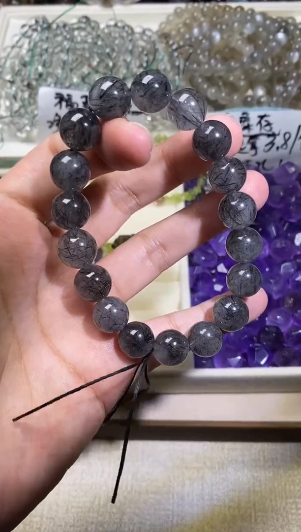 未镶嵌手串水晶黑发晶