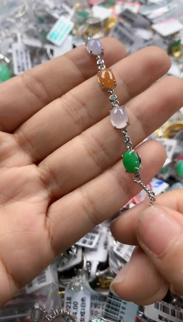 银S925镶嵌戒指翡翠666    8