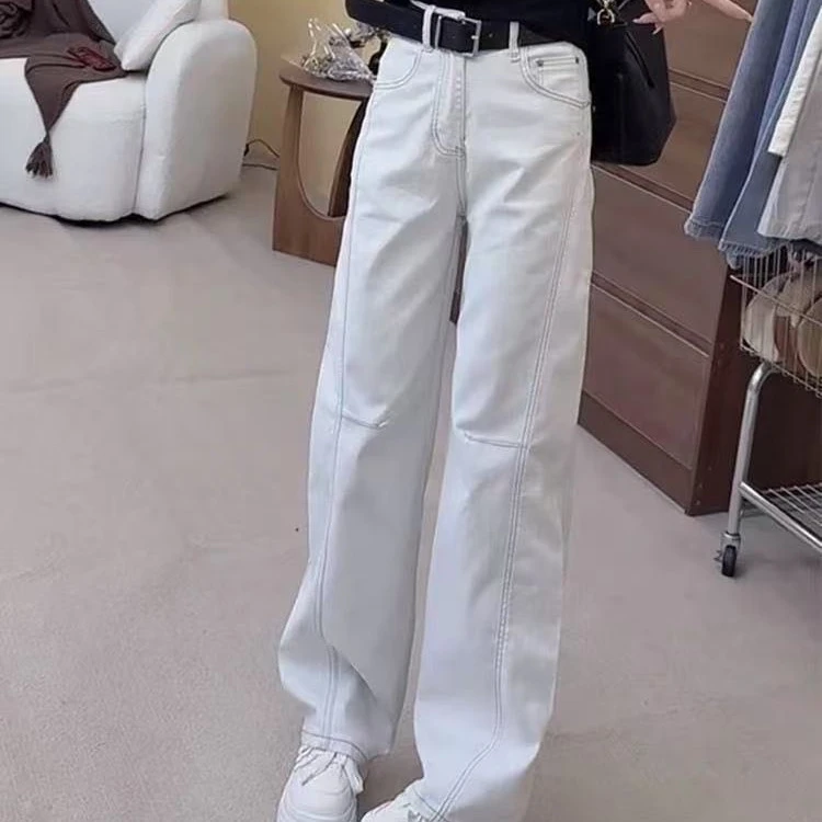 9801 春夏季女士时尚百搭纯色弯刀裤休闲裤 F80 三楼