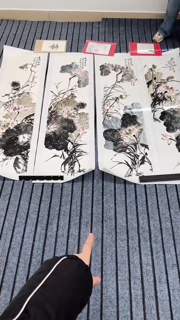精品国画花鸟条屏