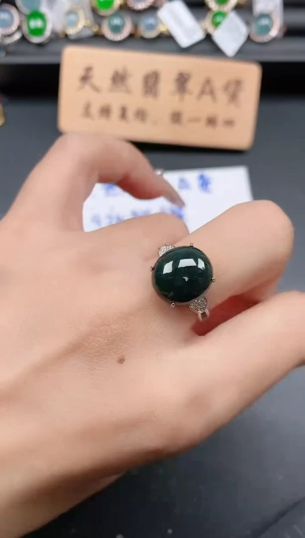 银S925镶嵌戒指翡翠11111