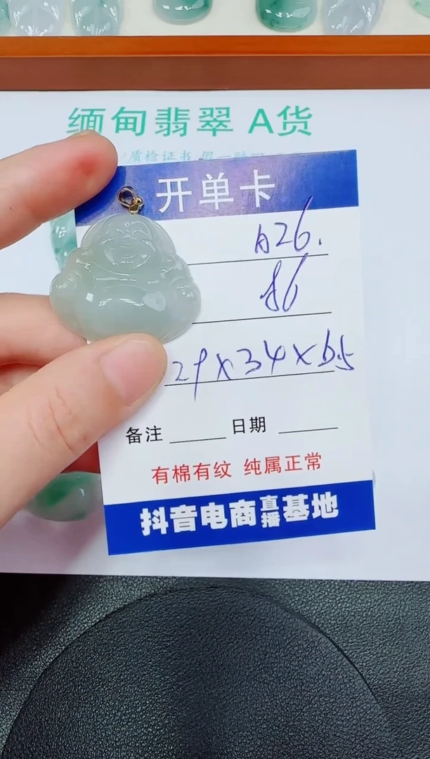 翡翠未镶嵌吊坠(赠链)A26