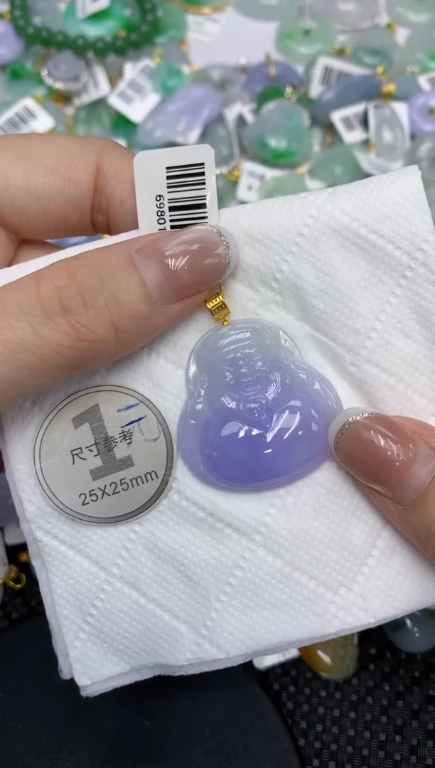 颈饰18K金镶嵌翡翠111111111