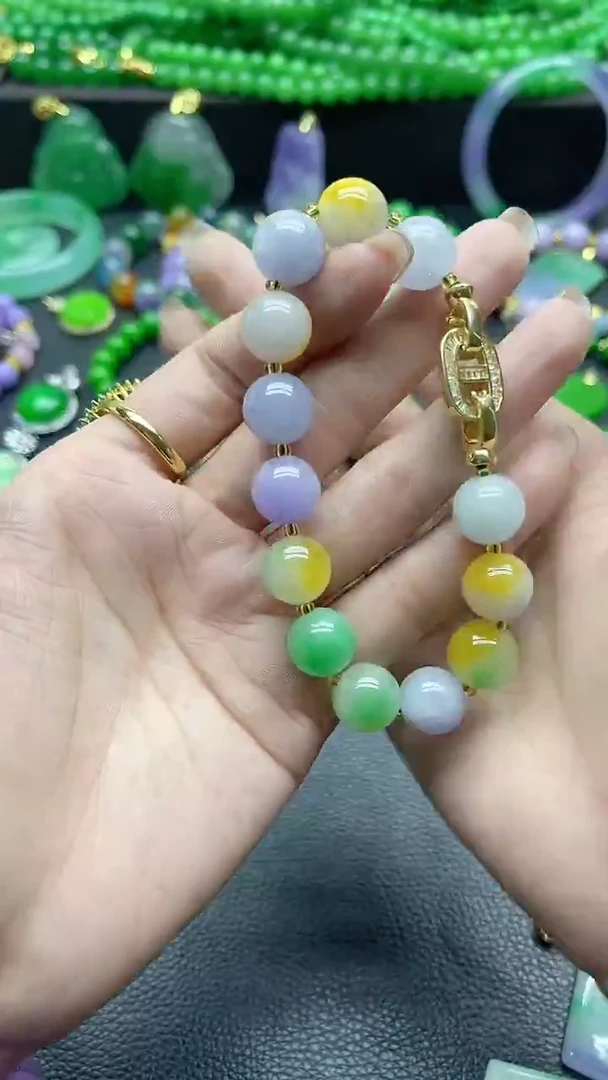 颈饰未镶嵌翡翠福禄寿手链