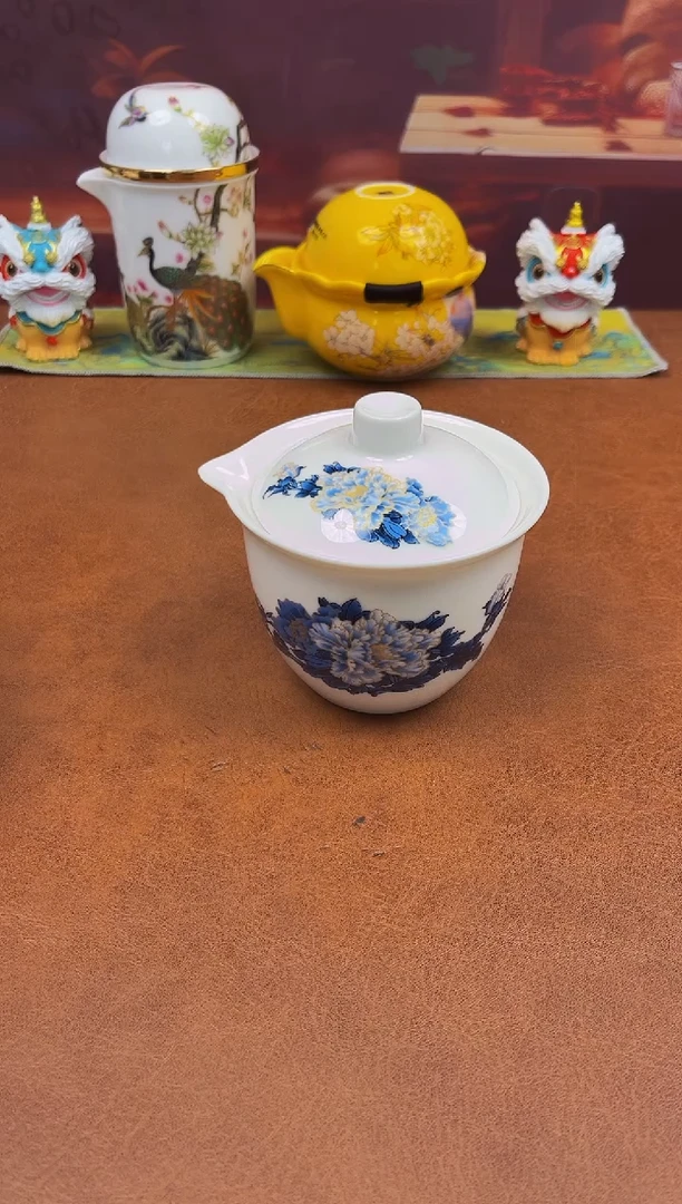 陶瓷茶具摆件旅行套组