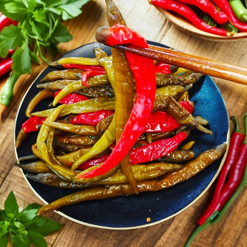 农家酸辣椒1斤 腌制泡菜辣子土特产