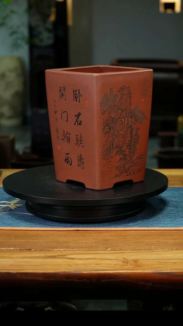 紫砂花盆至***你小微手工盆