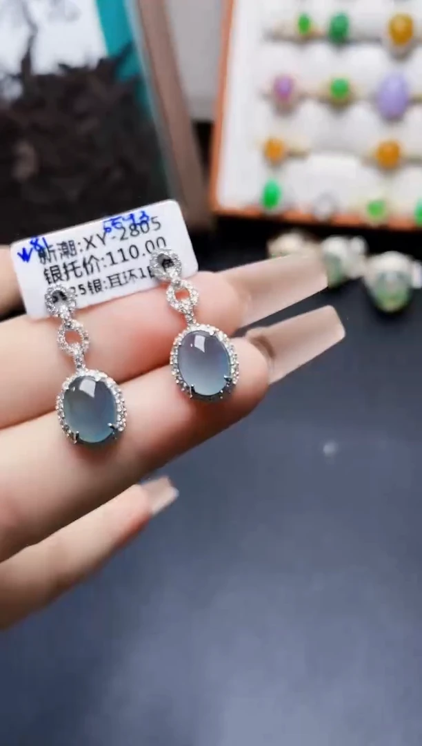 银S925镶嵌戒指翡翠0359