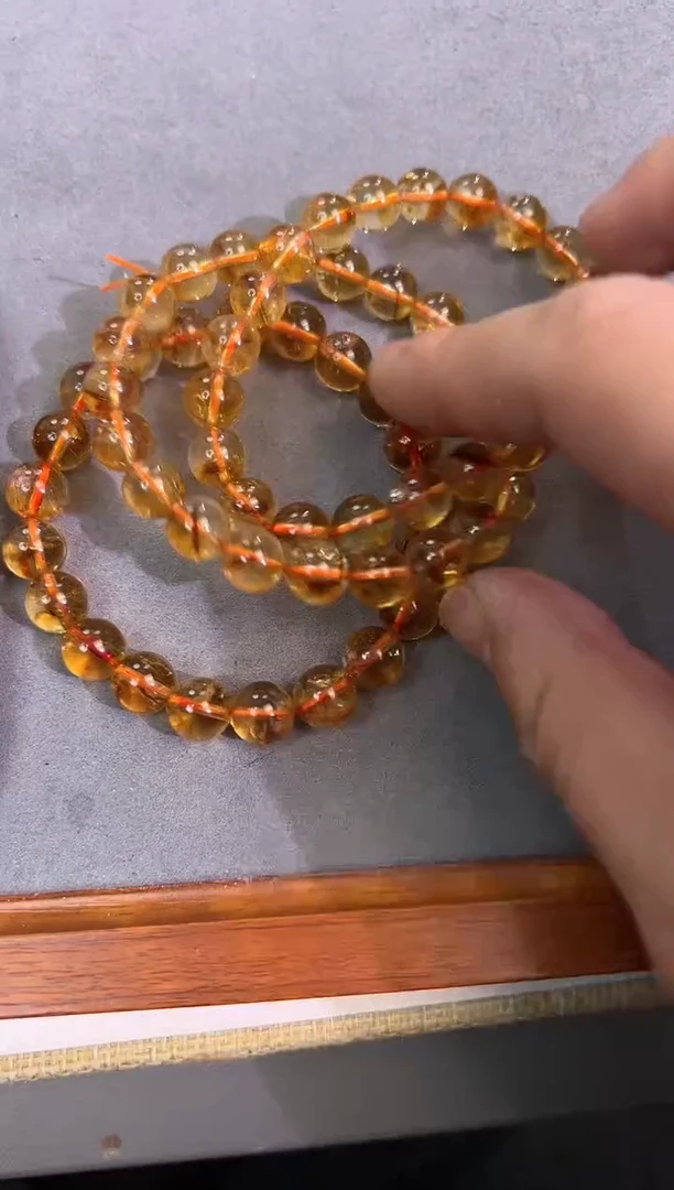 【闪购商品】黄晶手链未镶嵌9+mm黄塔晶手串（多样性发其一）