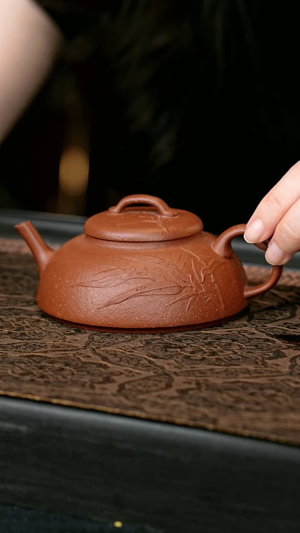 茶壶紫砂全手文竹·半月 一物见春