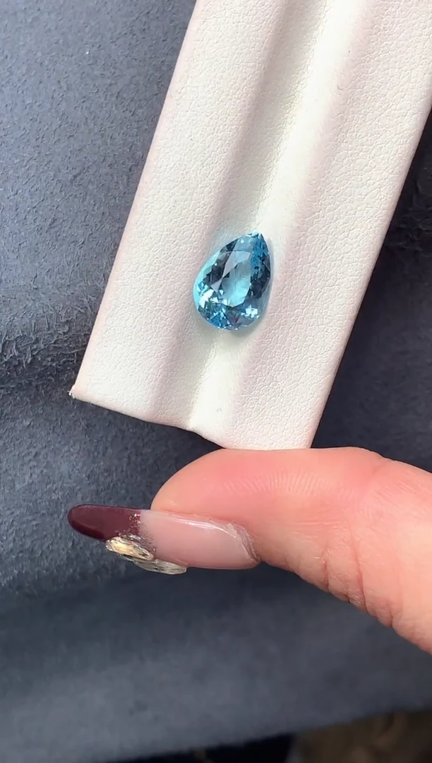 裸石海蓝宝石3.37克拉圣玛利亚
