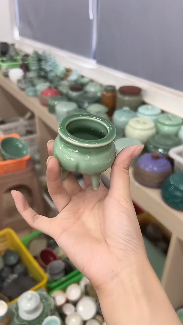 龙泉云间青瓷小米茶器