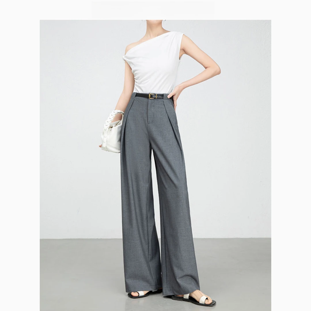 「雅韵藏姿｜天丝醋酸阔腿裤 抗皱透爽绽从容」