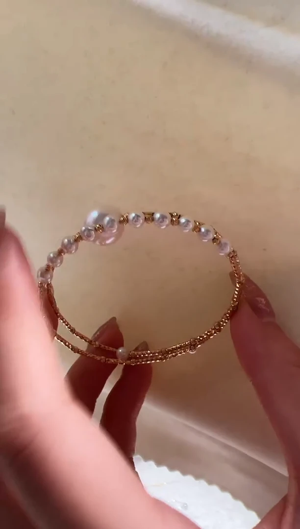 银S925镶嵌淡水珍珠DA xb026 手镯 4-11