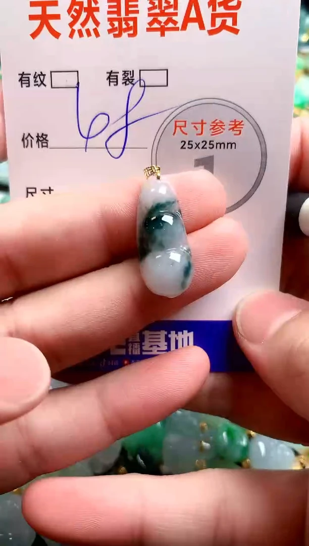 翡翠18K金镶嵌颈饰24001481