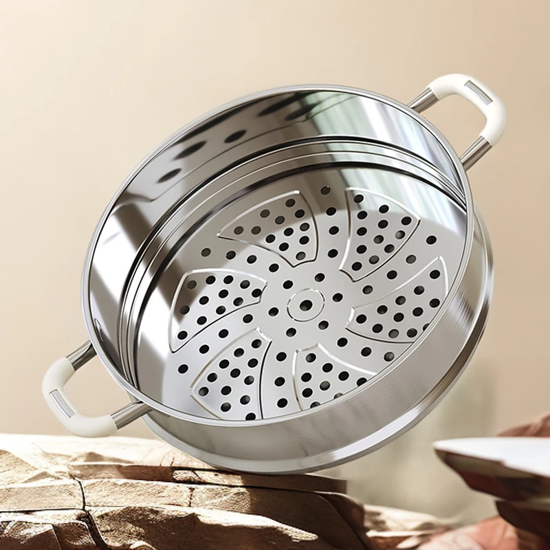 蒸笼蒸屉316不锈钢食品级万用蒸格家用蒸锅篦子汤锅奶锅通用蒸架