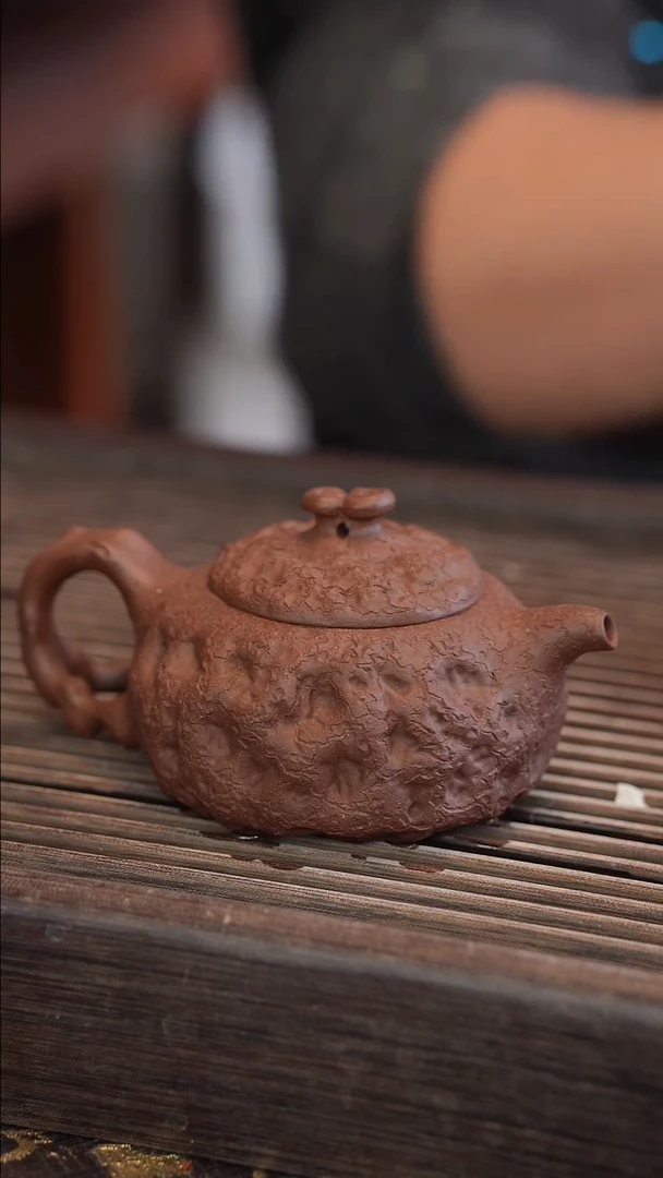 茶壶紫砂供春 变色龙 170cc