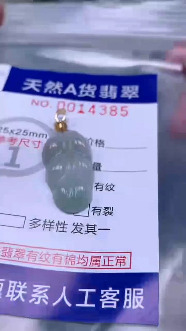 翡翠未镶嵌吊坠(不含链)1