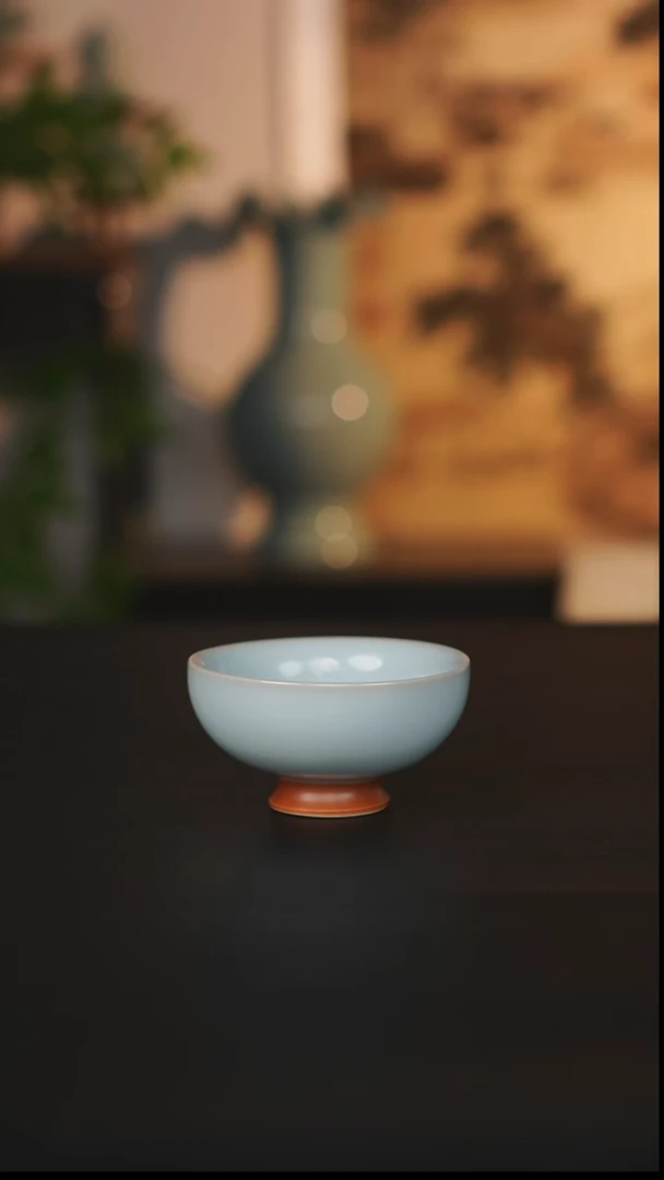 杯子瓷天熙汝瓷天青釉复古小茶碗一级