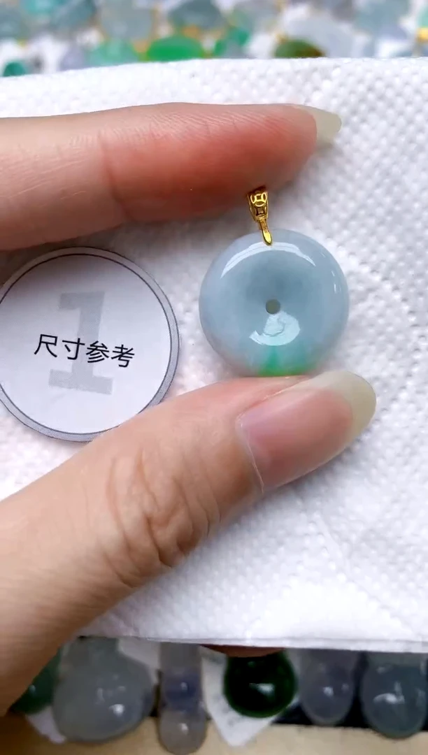 颈饰银S925镶嵌翡翠天然A货翡翠