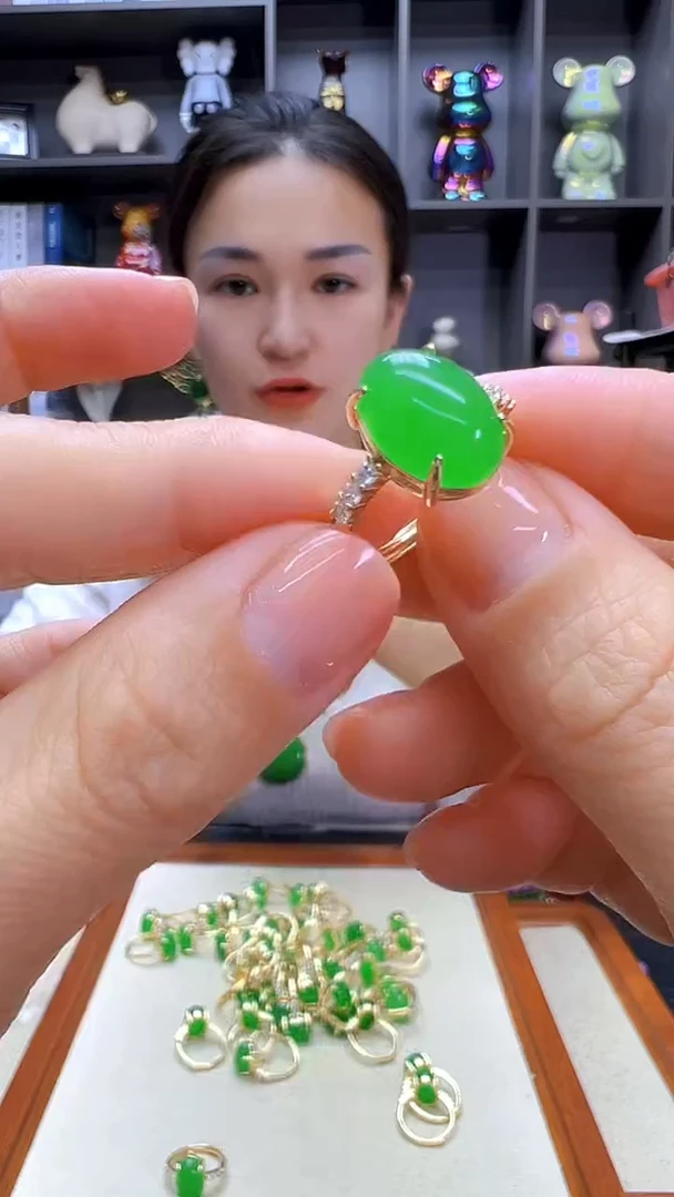 翡翠14K金镶嵌颈饰丹丹diy劲饰