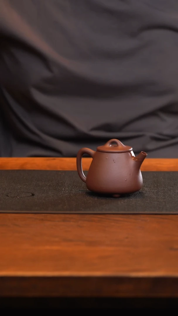 茶壶紫砂高石瓢 一点点封釉 原矿无添加底槽青