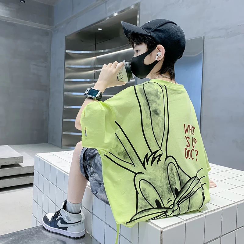 MK&UR.BV男童夏装套装2025新款儿童装夏季薄款运动中大童男孩酷帅