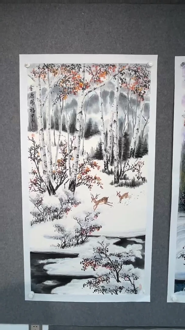 国画李玉保老师四尺