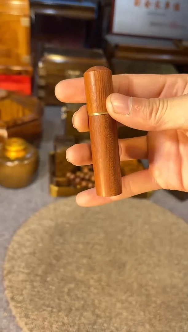 乌木类成套家具缅花牙签筒 通货