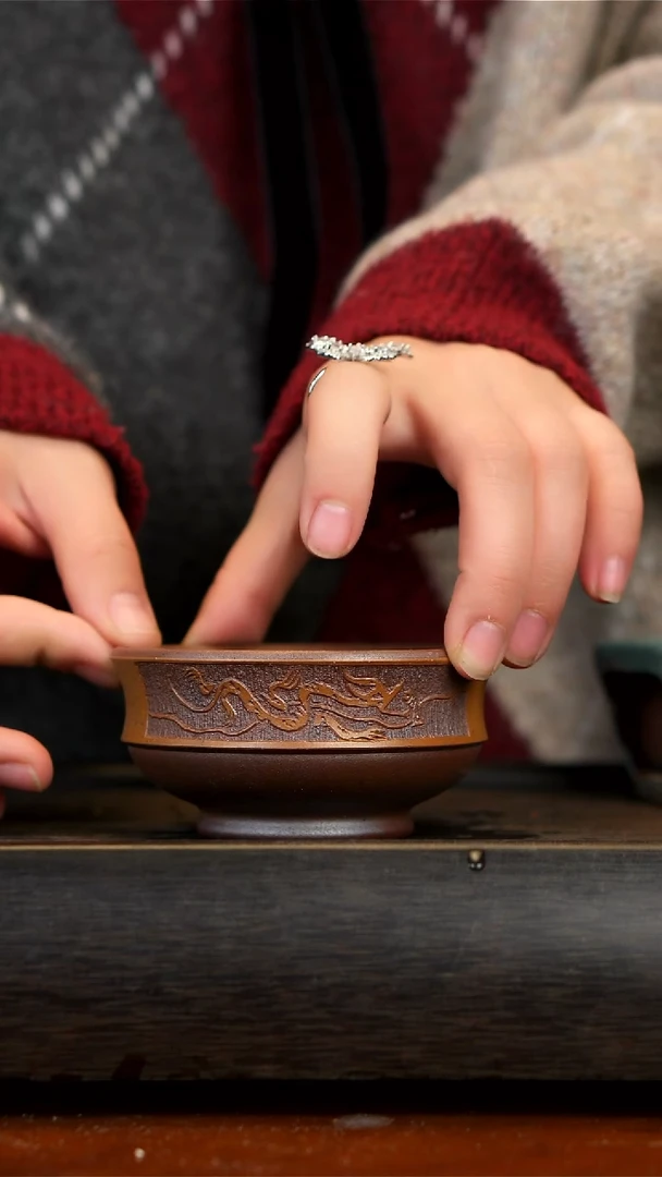 【闪购商品】紫砂茶壶念一紫砂 柴烧龙杯