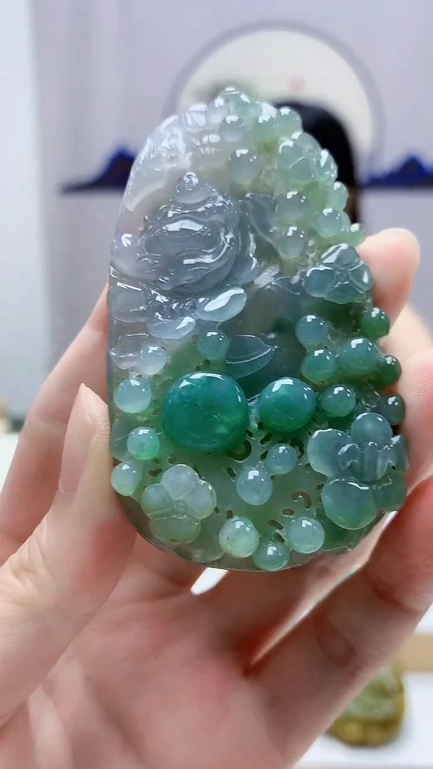 未镶嵌定制翡翠4852zm-毛货挂件75