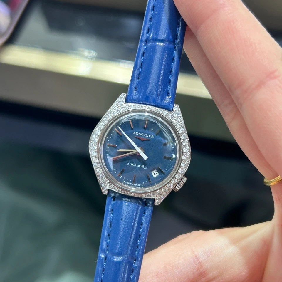 95新 Longines/浪琴 手动机械后钻25.5*22.5mm/公价32999/wh9135