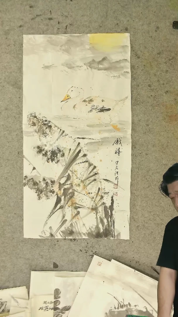 国画三尺整张   花鸟