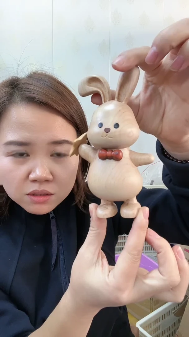 木举星星的小兔子摆件（瑕疵）