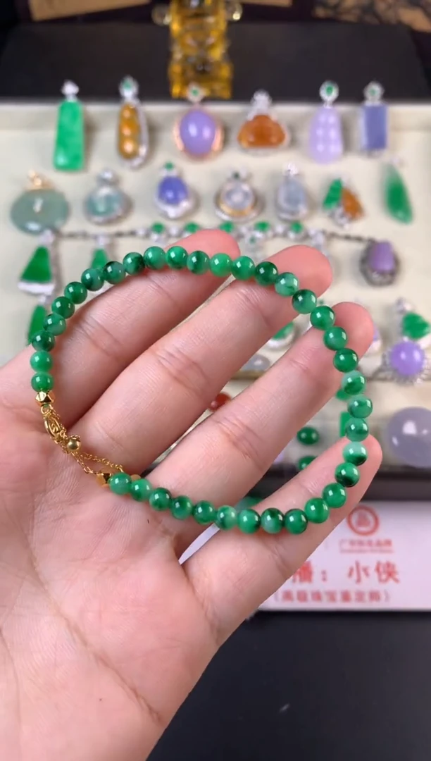 未镶嵌手串翡翠手串