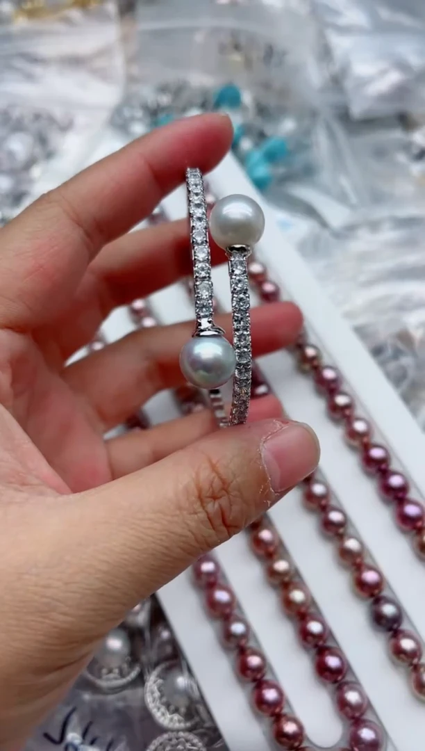 未镶嵌手镯淡水珍珠非无暇