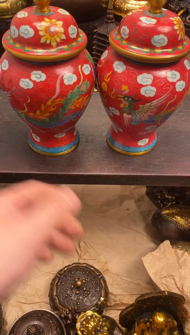 案台摆件 物品摆件 1对