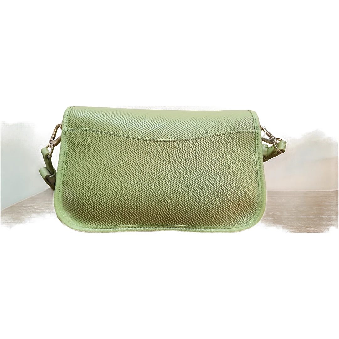 TOLEX2025新款手工女包L水波纹时尚百搭白绿棕色