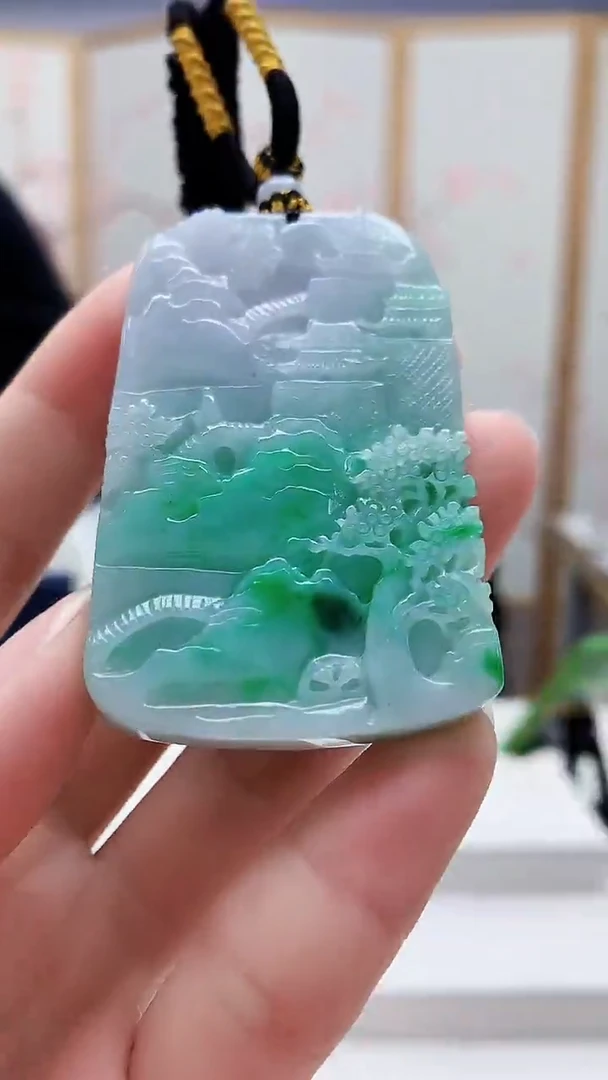 未镶嵌定制翡翠5060ry-毛货挂件46