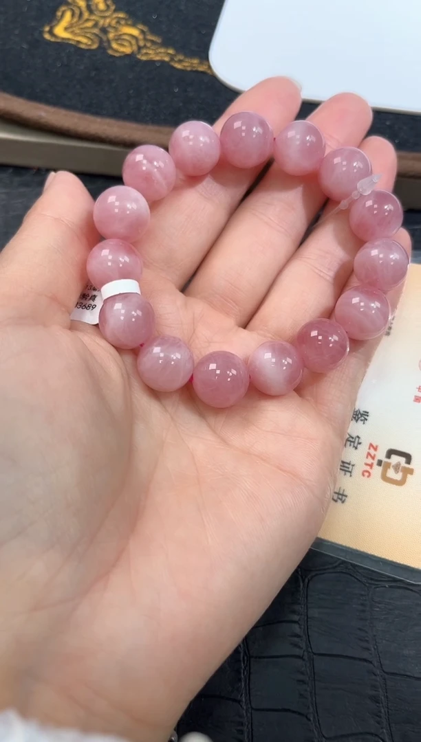未镶嵌手链水晶20号马粉桃花粉单圈13+mm