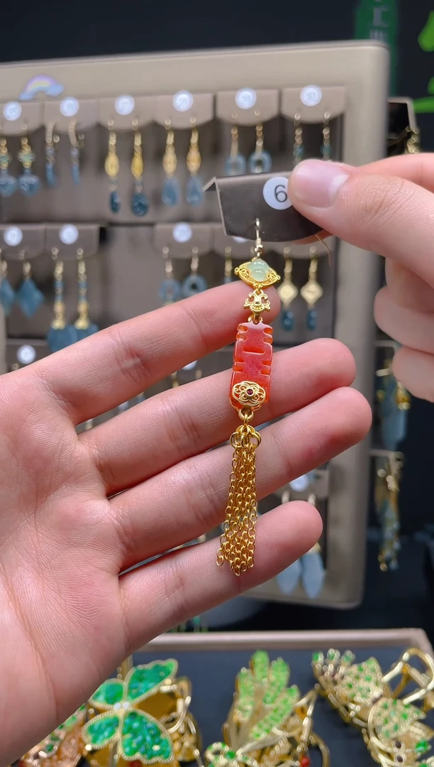 【闪购商品】翡翠耳饰合金0147翡翠饰品一个