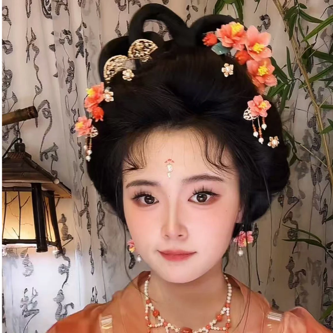 风雪初晴榴花照系列古风发簪手工中国风簪子古典汉服配饰