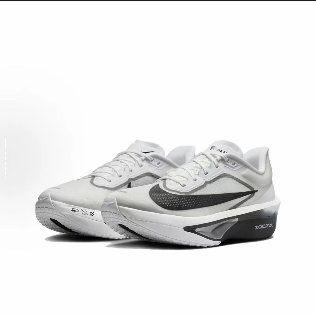 Nike 耐克 男款ZOOMFLY6夏季透气缓震人生跑鞋黑白 FN8454-100