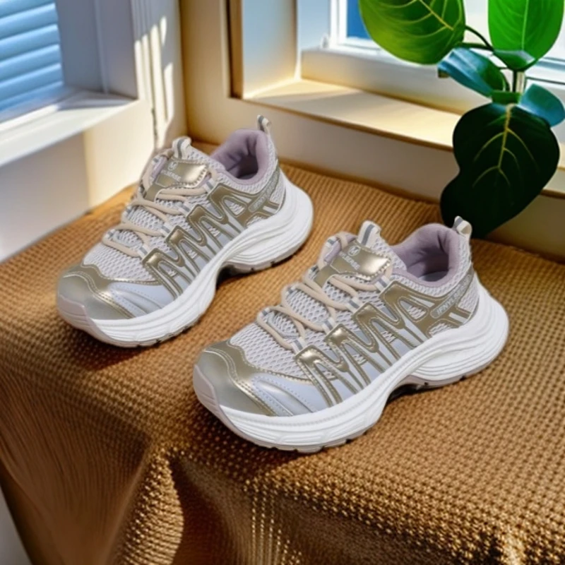 鞋子女款爆款2025新款秋季透气网面国潮鞋子女士鞋子出游百搭鞋子