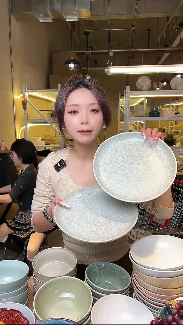 瓷101外贸尾货高温釉下彩陶瓷餐具默认微瑕
