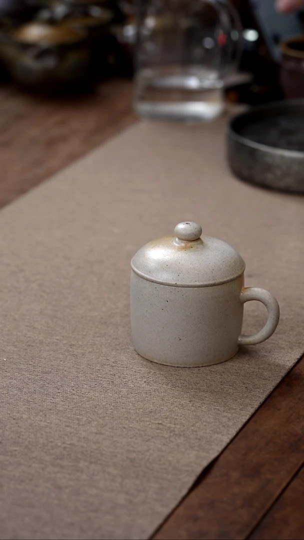 茶壶紫砂白泥盖杯