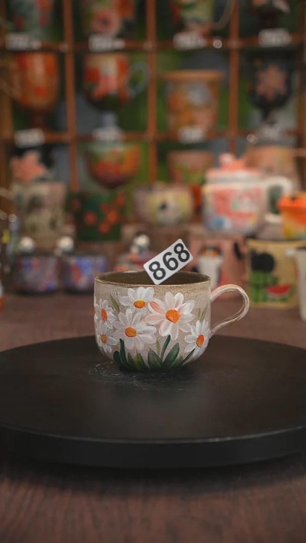 紫砂油画手绘釉下彩868