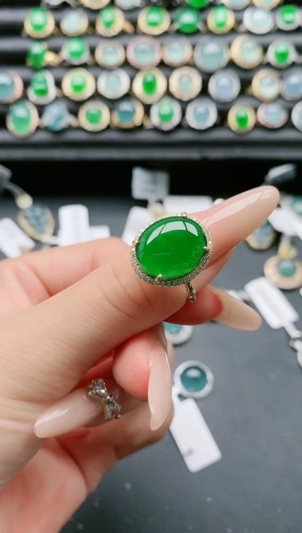 【闪购商品】翡翠戒指银S925镶嵌1111