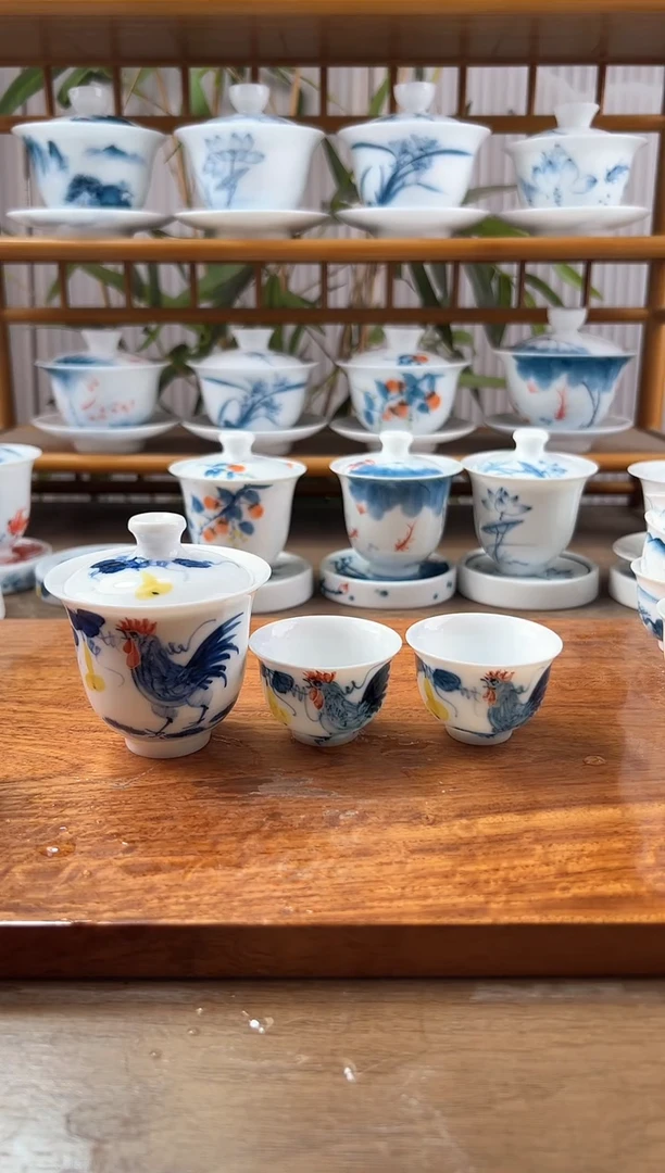 微瑕公鸡二才美人备+小美人杯2个