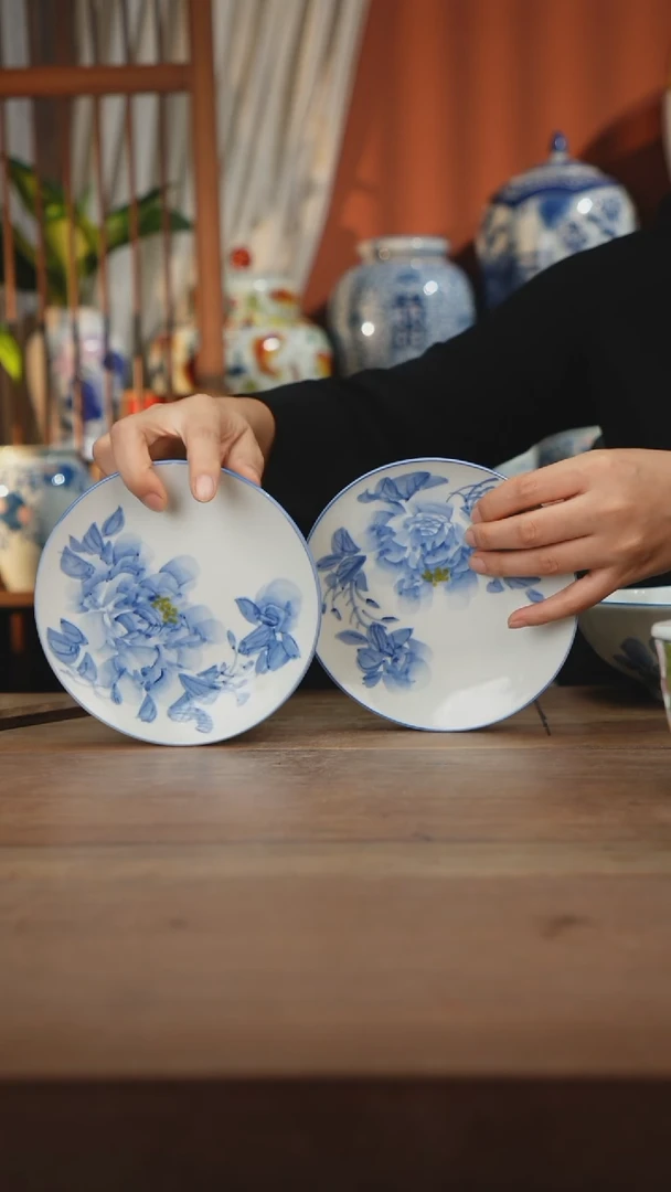 瓷片景德镇设计师釉下手绘陶瓷餐具